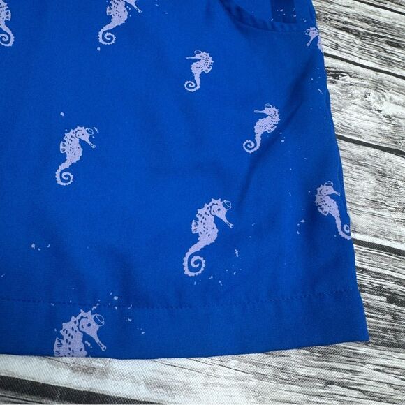 L'Amour Nanette Lepore Women's Seahorse Romper Blue White S SM Small Camisole - Picture 12 of 15